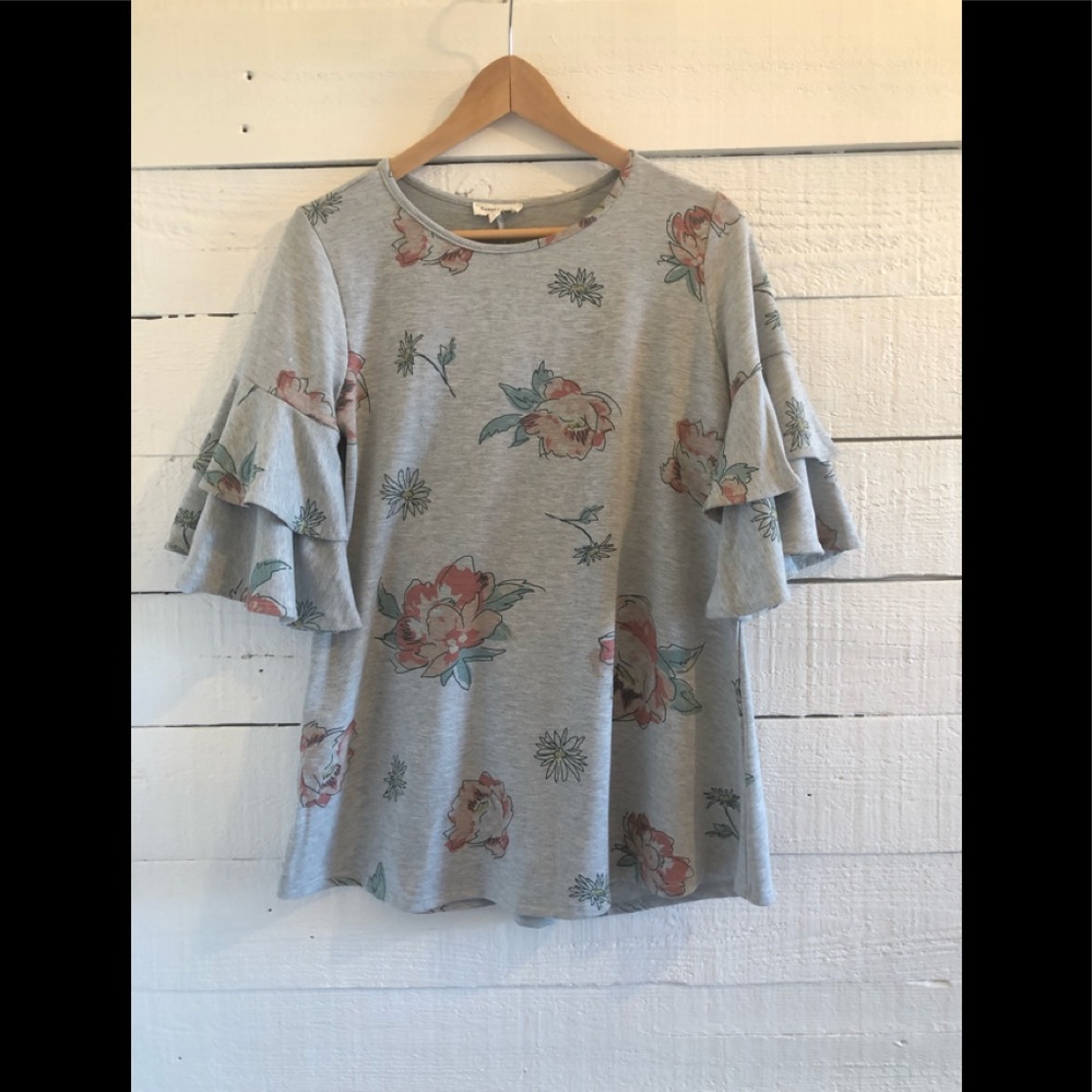 Tunic Ruffle-Sleeve Top